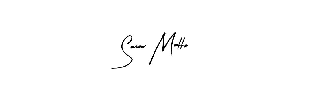 Make a beautiful signature design for name Samar Matto. With this signature (Arty Signature) style, you can create a handwritten signature for free. Samar Matto signature style 8 images and pictures png