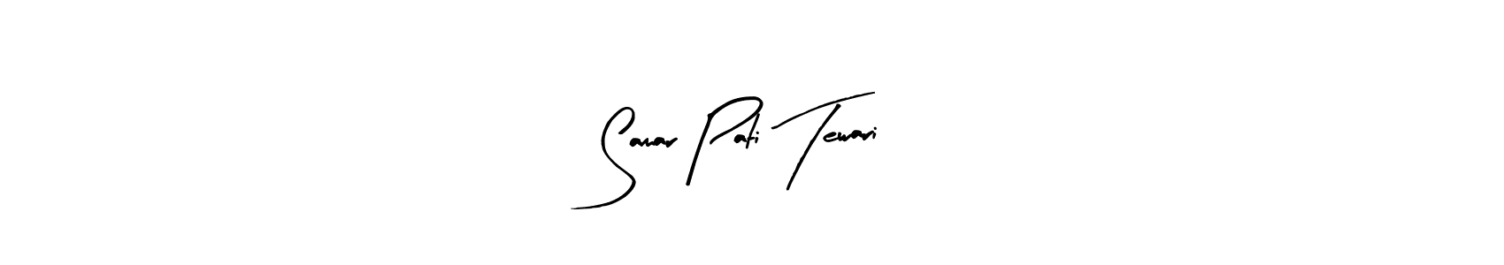 Also You can easily find your signature by using the search form. We will create Samar Pati Tewari name handwritten signature images for you free of cost using Arty Signature sign style. Samar Pati Tewari signature style 8 images and pictures png