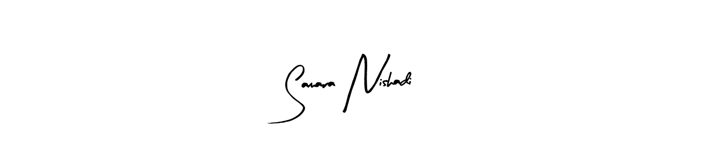 Use a signature maker to create a handwritten signature online. With this signature software, you can design (Arty Signature) your own signature for name Samara Nishadi. Samara Nishadi signature style 8 images and pictures png