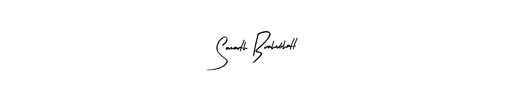 Arty Signature is a professional signature style that is perfect for those who want to add a touch of class to their signature. It is also a great choice for those who want to make their signature more unique. Get Samarth Brahmbhatt name to fancy signature for free. Samarth Brahmbhatt signature style 8 images and pictures png