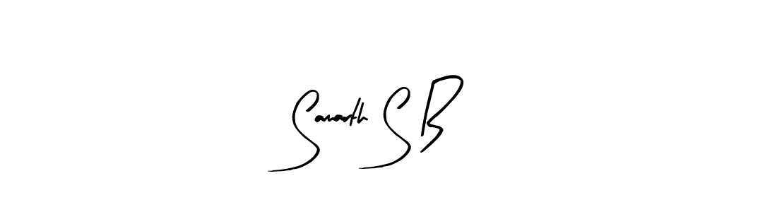 Best and Professional Signature Style for Samarth S B. Arty Signature Best Signature Style Collection. Samarth S B signature style 8 images and pictures png