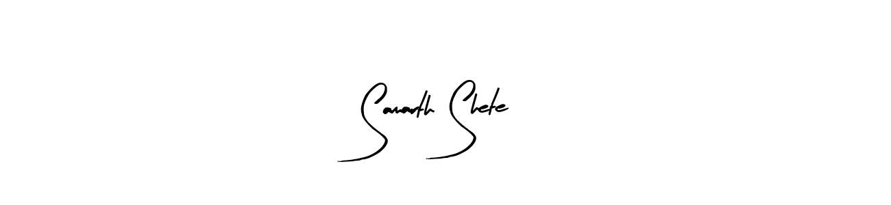 if you are searching for the best signature style for your name Samarth Shete. so please give up your signature search. here we have designed multiple signature styles  using Arty Signature. Samarth Shete signature style 8 images and pictures png