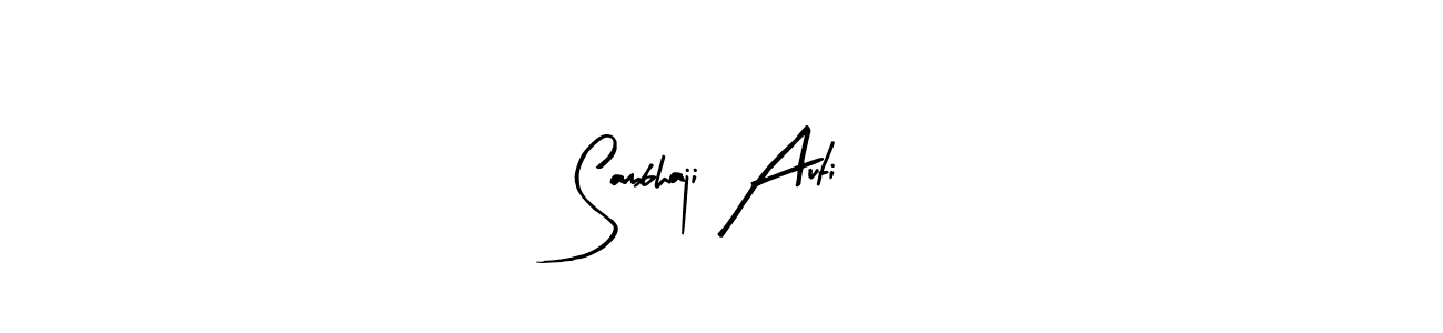 How to make Sambhaji Auti name signature. Use Arty Signature style for creating short signs online. This is the latest handwritten sign. Sambhaji Auti signature style 8 images and pictures png