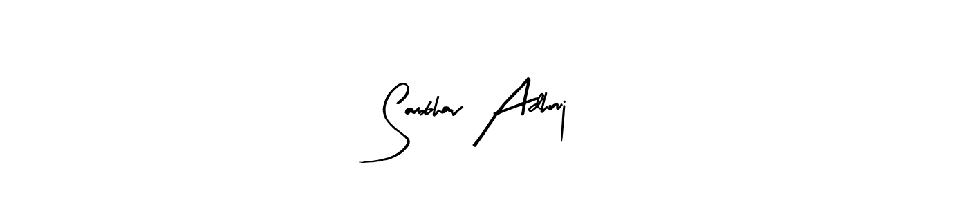 Once you've used our free online signature maker to create your best signature Arty Signature style, it's time to enjoy all of the benefits that Sambhav Adhruj name signing documents. Sambhav Adhruj signature style 8 images and pictures png