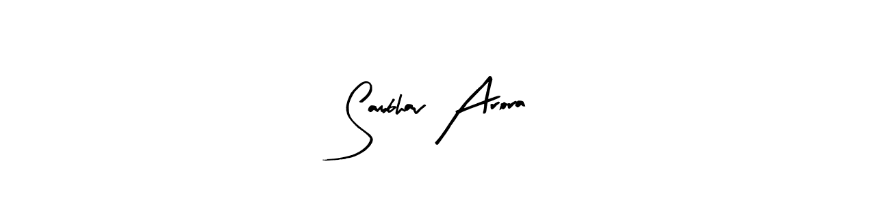 How to make Sambhav Arora signature? Arty Signature is a professional autograph style. Create handwritten signature for Sambhav Arora name. Sambhav Arora signature style 8 images and pictures png