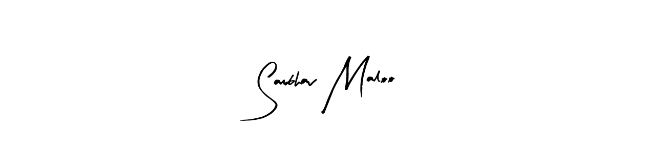 Arty Signature is a professional signature style that is perfect for those who want to add a touch of class to their signature. It is also a great choice for those who want to make their signature more unique. Get Sambhav Maloo name to fancy signature for free. Sambhav Maloo signature style 8 images and pictures png