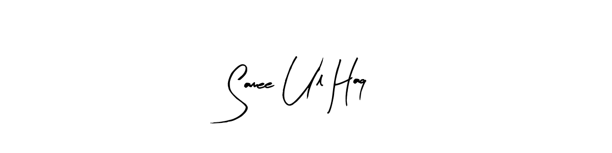 You can use this online signature creator to create a handwritten signature for the name Samee Ul Haq. This is the best online autograph maker. Samee Ul Haq signature style 8 images and pictures png