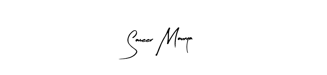 Create a beautiful signature design for name Sameer Maurya. With this signature (Arty Signature) fonts, you can make a handwritten signature for free. Sameer Maurya signature style 8 images and pictures png