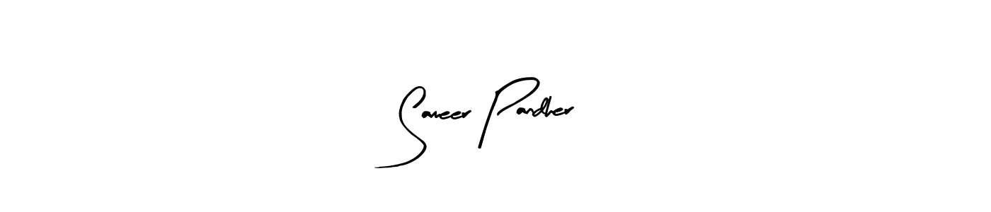 The best way (Arty Signature) to make a short signature is to pick only two or three words in your name. The name Sameer Pandher include a total of six letters. For converting this name. Sameer Pandher signature style 8 images and pictures png