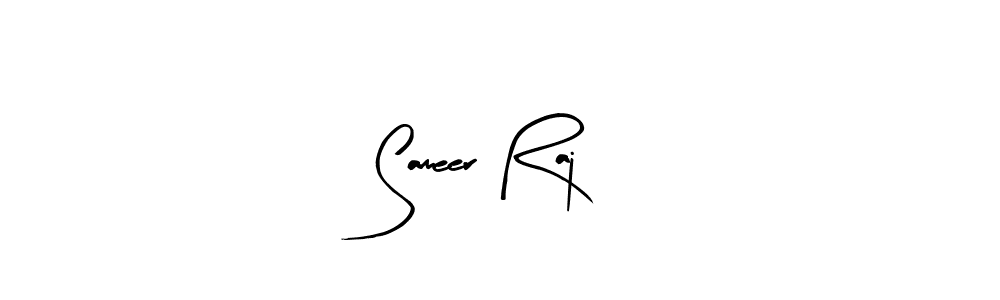 The best way (Arty Signature) to make a short signature is to pick only two or three words in your name. The name Sameer Raj include a total of six letters. For converting this name. Sameer Raj signature style 8 images and pictures png