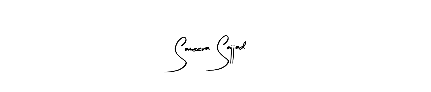 How to make Sameera Sajjad name signature. Use Arty Signature style for creating short signs online. This is the latest handwritten sign. Sameera Sajjad signature style 8 images and pictures png