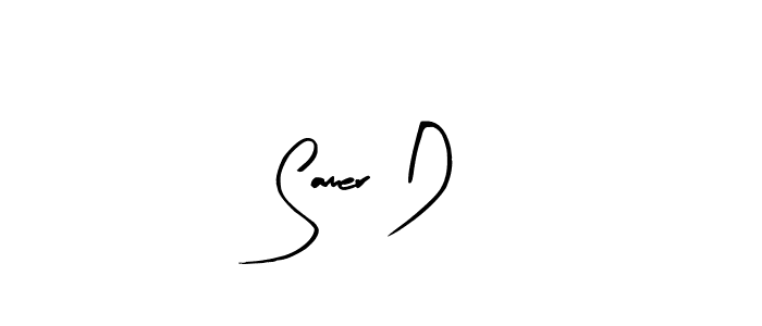 You should practise on your own different ways (Arty Signature) to write your name (Samer D) in signature. don't let someone else do it for you. Samer D signature style 8 images and pictures png