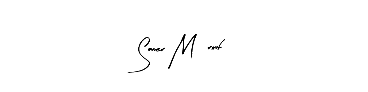 Similarly Arty Signature is the best handwritten signature design. Signature creator online .You can use it as an online autograph creator for name Samer M3rouf. Samer M3rouf signature style 8 images and pictures png