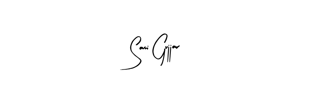 How to make Sami Gujjar name signature. Use Arty Signature style for creating short signs online. This is the latest handwritten sign. Sami Gujjar signature style 8 images and pictures png