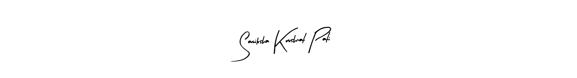 Arty Signature is a professional signature style that is perfect for those who want to add a touch of class to their signature. It is also a great choice for those who want to make their signature more unique. Get Samiksha Krushnat Pati name to fancy signature for free. Samiksha Krushnat Pati signature style 8 images and pictures png