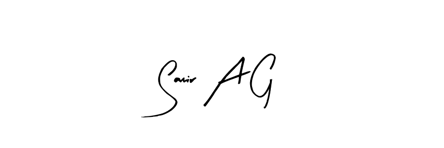 It looks lik you need a new signature style for name Samir A G. Design unique handwritten (Arty Signature) signature with our free signature maker in just a few clicks. Samir A G signature style 8 images and pictures png