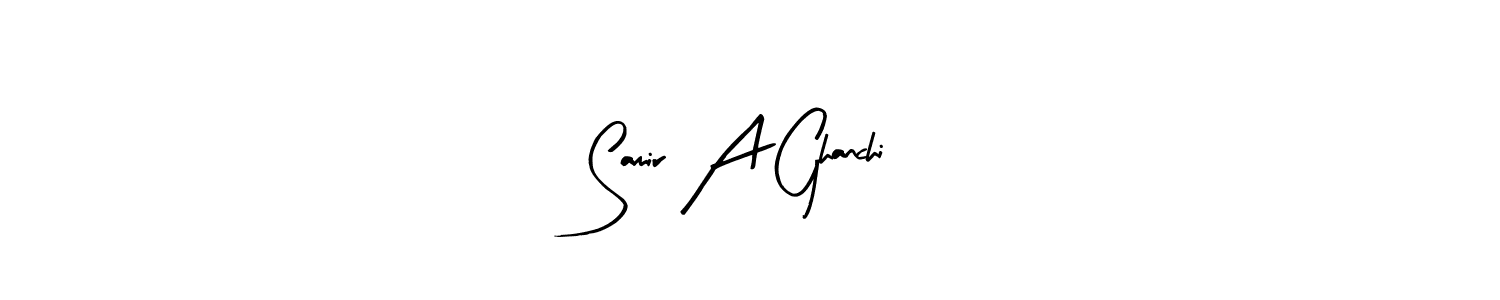 You can use this online signature creator to create a handwritten signature for the name Samir A Ghanchi. This is the best online autograph maker. Samir A Ghanchi signature style 8 images and pictures png
