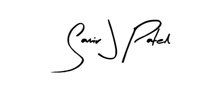 Get inspired by this graceful Arty Signature signature style for name Samir J Patel. Smooth loops and balanced proportions for everyday use. Samir J Patel signature style 8 images and pictures png