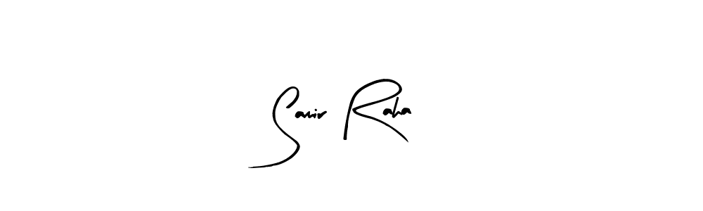 Arty Signature is a professional signature style that is perfect for those who want to add a touch of class to their signature. It is also a great choice for those who want to make their signature more unique. Get Samir Raha name to fancy signature for free. Samir Raha signature style 8 images and pictures png