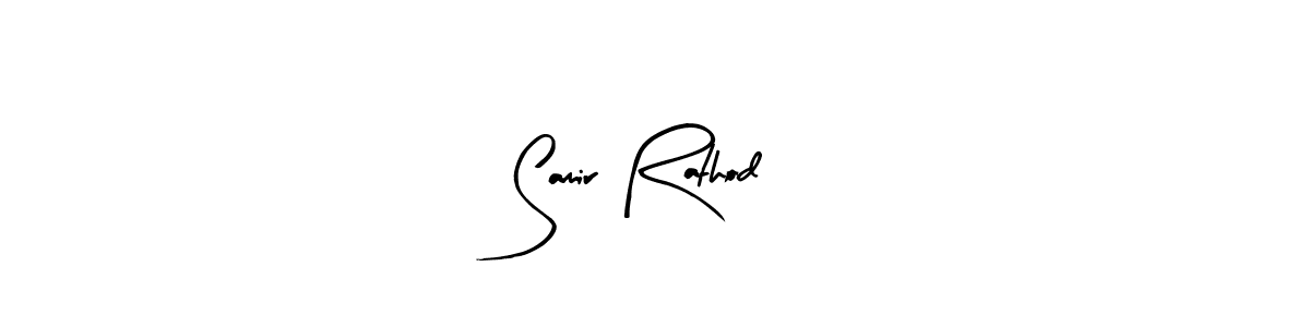 if you are searching for the best signature style for your name Samir Rathod. so please give up your signature search. here we have designed multiple signature styles  using Arty Signature. Samir Rathod signature style 8 images and pictures png