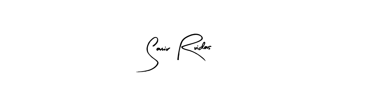 Similarly Arty Signature is the best handwritten signature design. Signature creator online .You can use it as an online autograph creator for name Samir Ruidas. Samir Ruidas signature style 8 images and pictures png