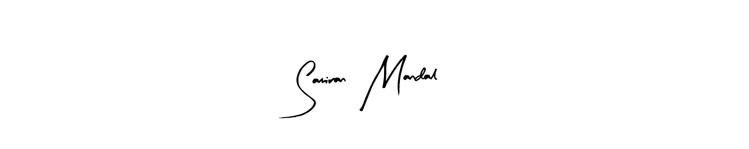 Use a signature maker to create a handwritten signature online. With this signature software, you can design (Arty Signature) your own signature for name Samiran  Mandal. Samiran  Mandal signature style 8 images and pictures png