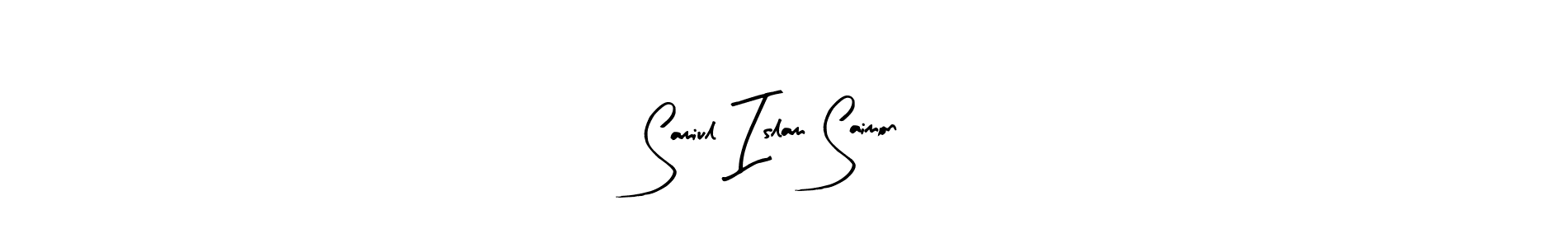 Create a beautiful signature design for name Samiul Islam Saimon. With this signature (Arty Signature) fonts, you can make a handwritten signature for free. Samiul Islam Saimon signature style 8 images and pictures png