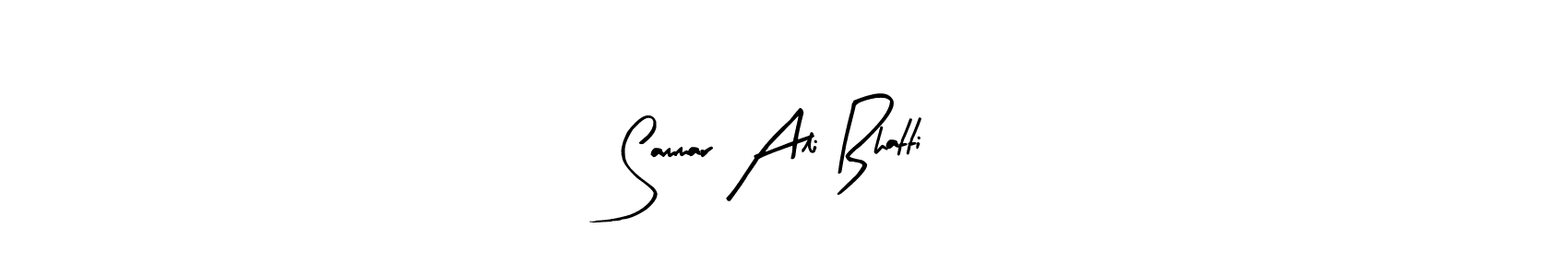 This is the best signature style for the Sammar Ali Bhatti name. Also you like these signature font (Arty Signature). Mix name signature. Sammar Ali Bhatti signature style 8 images and pictures png
