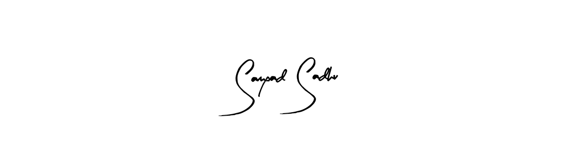 How to make Sampad Sadhu name signature. Use Arty Signature style for creating short signs online. This is the latest handwritten sign. Sampad Sadhu signature style 8 images and pictures png