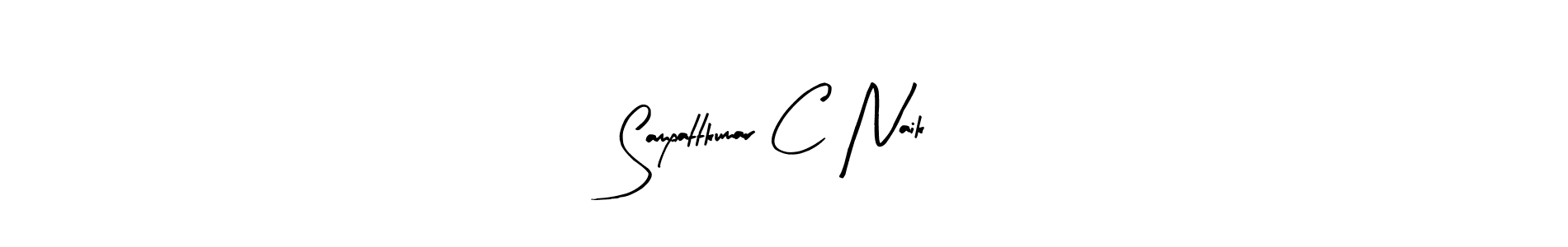 Use a signature maker to create a handwritten signature online. With this signature software, you can design (Arty Signature) your own signature for name Sampattkumar C Naik. Sampattkumar C Naik signature style 8 images and pictures png