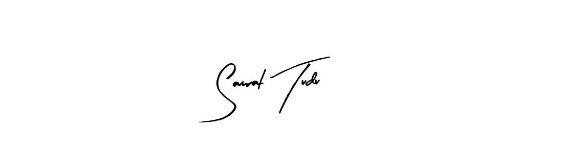 if you are searching for the best signature style for your name Samrat Tudu. so please give up your signature search. here we have designed multiple signature styles  using Arty Signature. Samrat Tudu signature style 8 images and pictures png