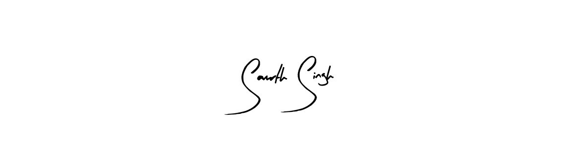 The best way (Arty Signature) to make a short signature is to pick only two or three words in your name. The name Samrth Singh include a total of six letters. For converting this name. Samrth Singh signature style 8 images and pictures png