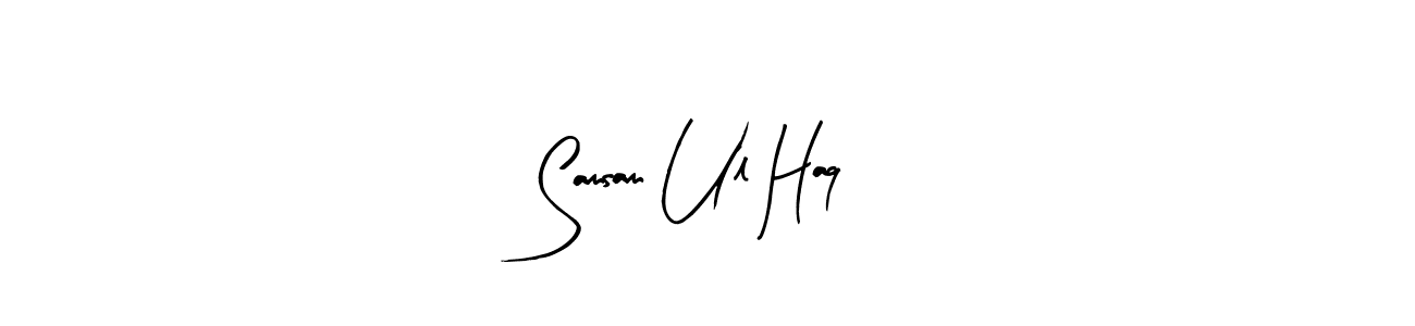 Design your own signature with our free online signature maker. With this signature software, you can create a handwritten (Arty Signature) signature for name Samsam Ul Haq. Samsam Ul Haq signature style 8 images and pictures png