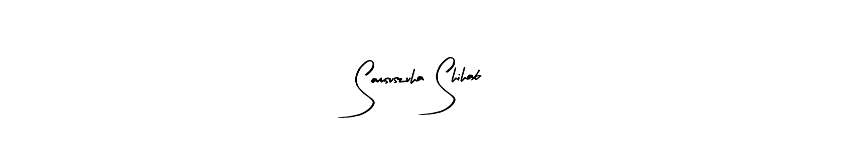 How to make Samsuszuha Shihab name signature. Use Arty Signature style for creating short signs online. This is the latest handwritten sign. Samsuszuha Shihab signature style 8 images and pictures png