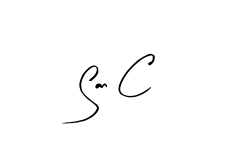 San C stylish signature style. Best Handwritten Sign (Arty Signature) for my name. Handwritten Signature Collection Ideas for my name San C. San C signature style 8 images and pictures png