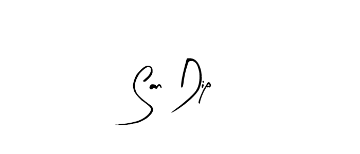 Similarly Arty Signature is the best handwritten signature design. Signature creator online .You can use it as an online autograph creator for name San Dip. San Dip signature style 8 images and pictures png