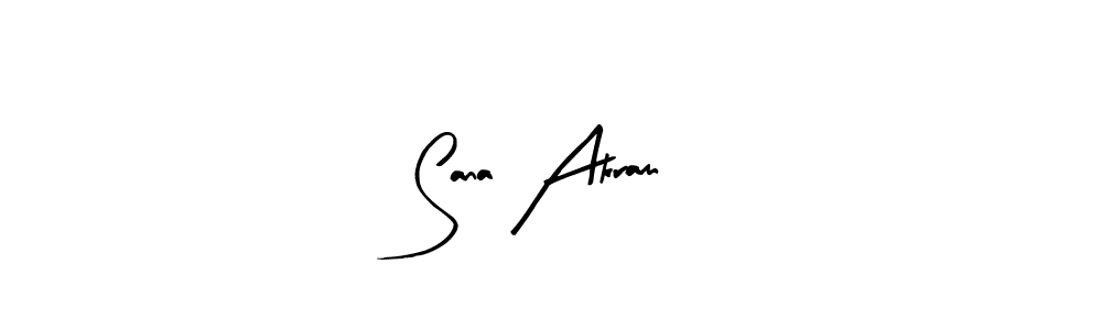 Use a signature maker to create a handwritten signature online. With this signature software, you can design (Arty Signature) your own signature for name Sana Akram. Sana Akram signature style 8 images and pictures png