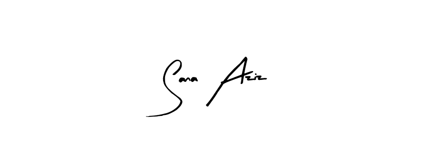 Arty Signature is a professional signature style that is perfect for those who want to add a touch of class to their signature. It is also a great choice for those who want to make their signature more unique. Get Sana Aziz name to fancy signature for free. Sana Aziz signature style 8 images and pictures png