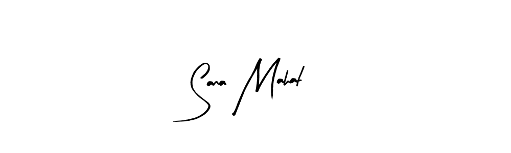 Sana Mahat stylish signature style. Best Handwritten Sign (Arty Signature) for my name. Handwritten Signature Collection Ideas for my name Sana Mahat. Sana Mahat signature style 8 images and pictures png