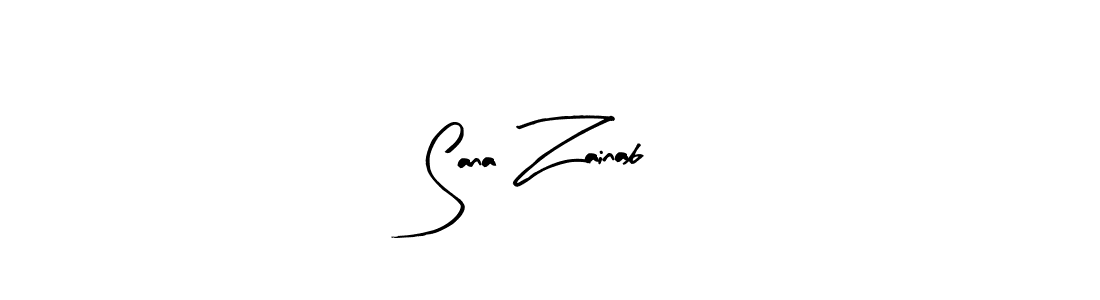 Make a beautiful signature design for name Sana Zainab. With this signature (Arty Signature) style, you can create a handwritten signature for free. Sana Zainab signature style 8 images and pictures png