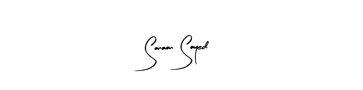 Make a beautiful signature design for name Sanaan Sayed. With this signature (Arty Signature) style, you can create a handwritten signature for free. Sanaan Sayed signature style 8 images and pictures png