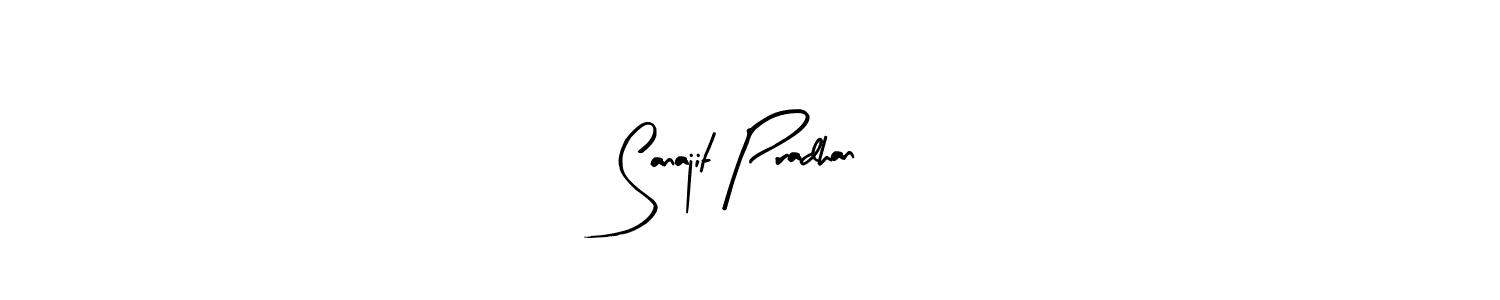 if you are searching for the best signature style for your name Sanajit Pradhan. so please give up your signature search. here we have designed multiple signature styles  using Arty Signature. Sanajit Pradhan signature style 8 images and pictures png