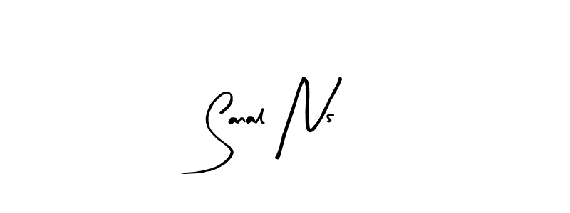 Sanal Ns stylish signature style. Best Handwritten Sign (Arty Signature) for my name. Handwritten Signature Collection Ideas for my name Sanal Ns. Sanal Ns signature style 8 images and pictures png