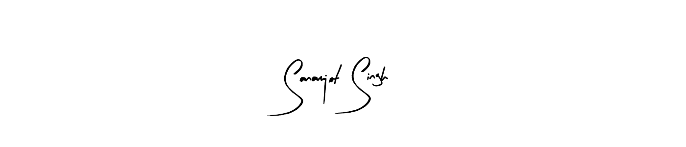 Arty Signature is a professional signature style that is perfect for those who want to add a touch of class to their signature. It is also a great choice for those who want to make their signature more unique. Get Sanamjot Singh name to fancy signature for free. Sanamjot Singh signature style 8 images and pictures png