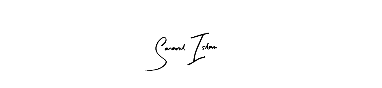 if you are searching for the best signature style for your name Sanarul Islam. so please give up your signature search. here we have designed multiple signature styles  using Arty Signature. Sanarul Islam signature style 8 images and pictures png