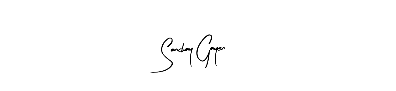 The best way (Arty Signature) to make a short signature is to pick only two or three words in your name. The name Sanchay Gayen include a total of six letters. For converting this name. Sanchay Gayen signature style 8 images and pictures png