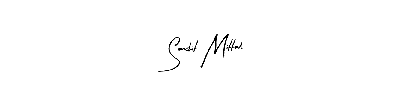 Make a beautiful signature design for name Sanchit Mittal. With this signature (Arty Signature) style, you can create a handwritten signature for free. Sanchit Mittal signature style 8 images and pictures png