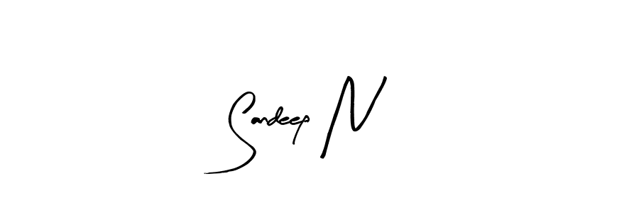 Sandeep N stylish signature style. Best Handwritten Sign (Arty Signature) for my name. Handwritten Signature Collection Ideas for my name Sandeep N. Sandeep N signature style 8 images and pictures png