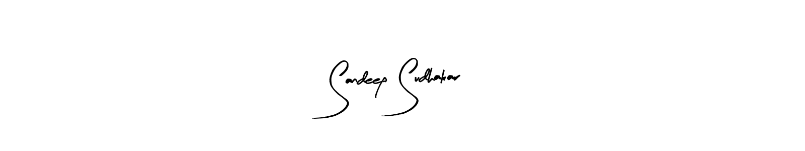 How to make Sandeep Sudhakar name signature. Use Arty Signature style for creating short signs online. This is the latest handwritten sign. Sandeep Sudhakar signature style 8 images and pictures png