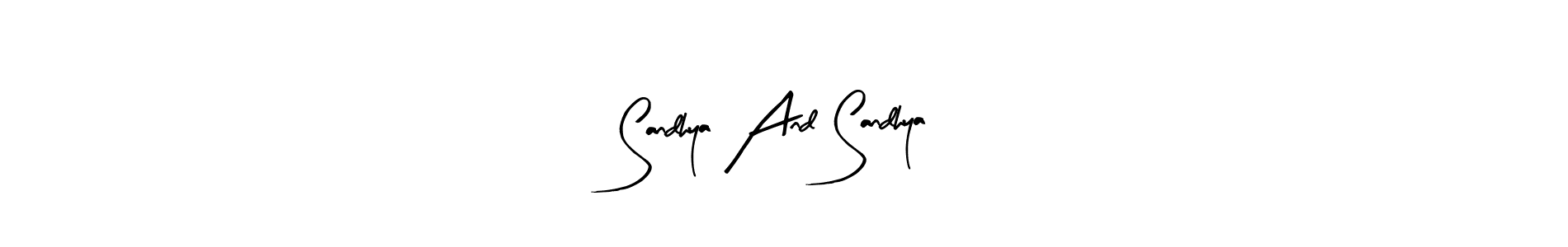 Use a signature maker to create a handwritten signature online. With this signature software, you can design (Arty Signature) your own signature for name Sandhya And Sandhya. Sandhya And Sandhya signature style 8 images and pictures png